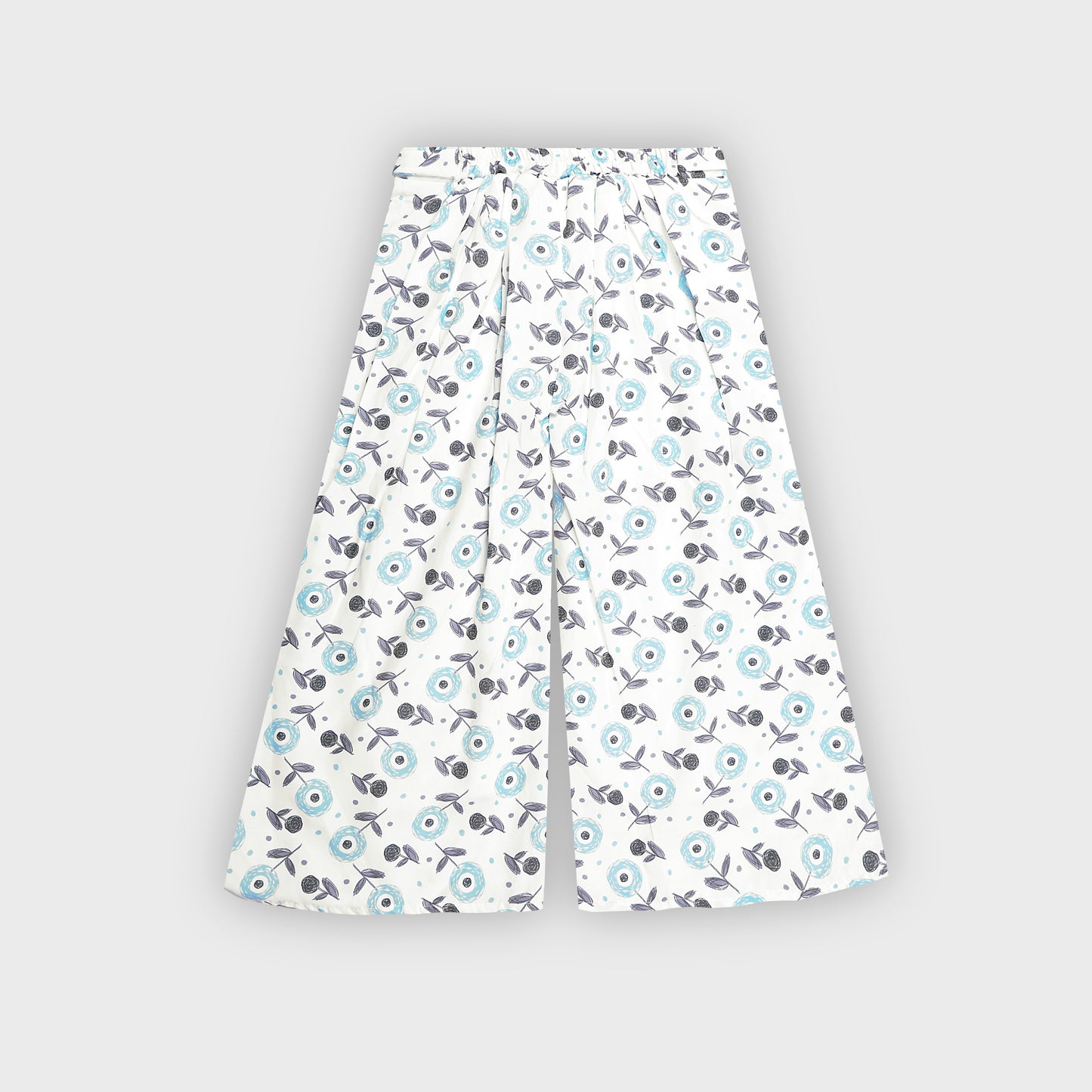 Girls Blue Culottes Set - 2233