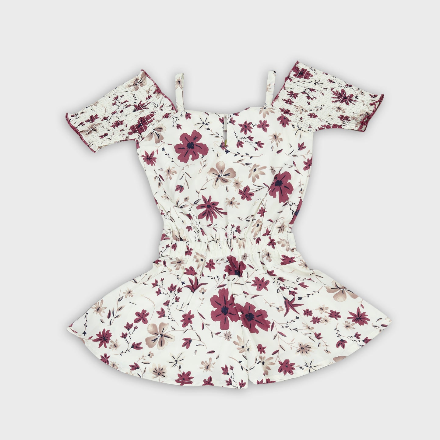 Girls Wine Jumpsuit Set - 2709