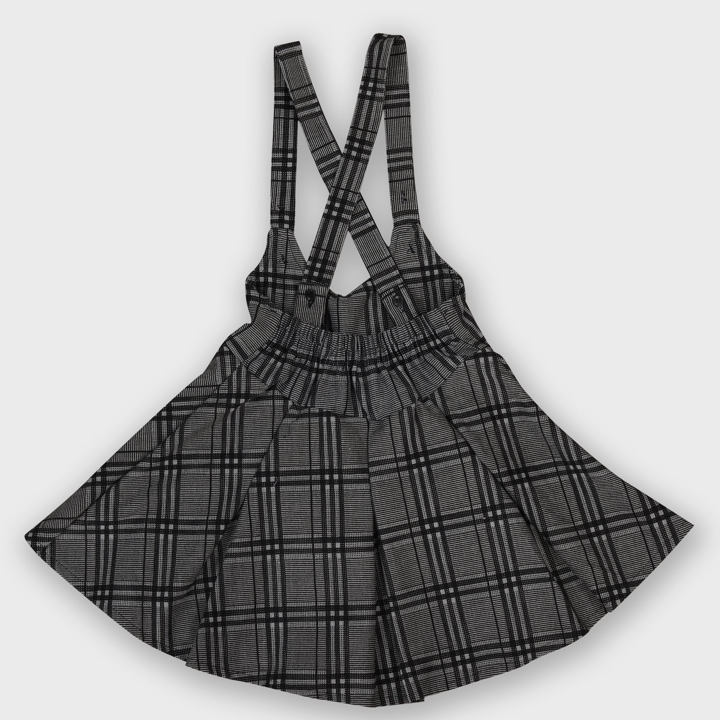 Girls Black Dungree Set - 2234