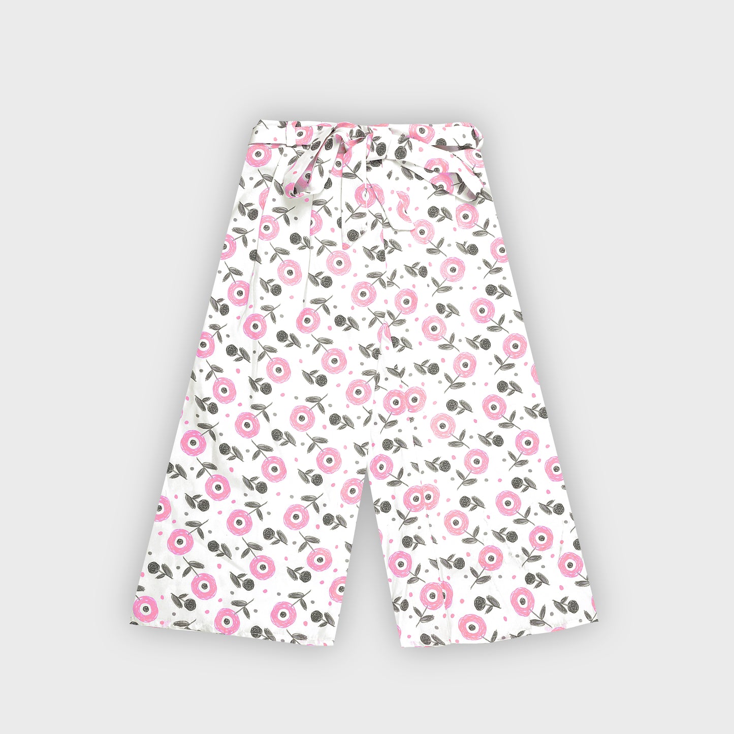 Girls Pink Culottes Set - 2233