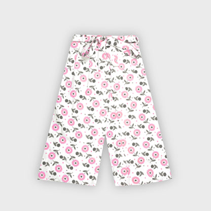 Girls Pink Culottes Set - 2233