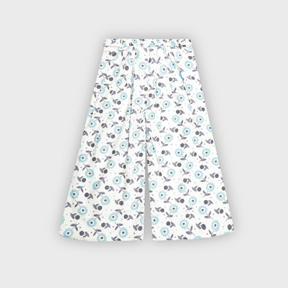 Girls Blue Culottes Set - 2233