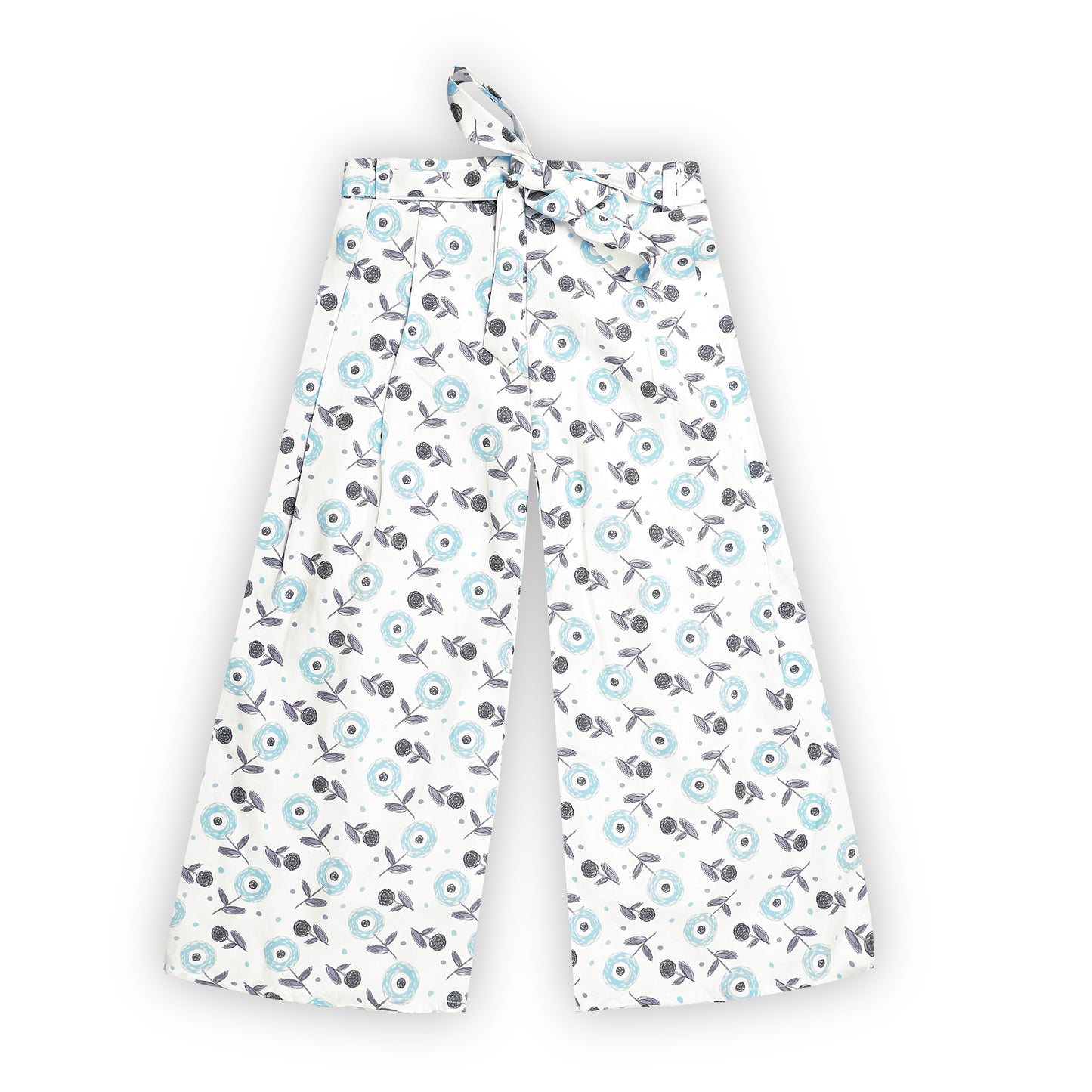 Girls Blue Culottes Set - 2233