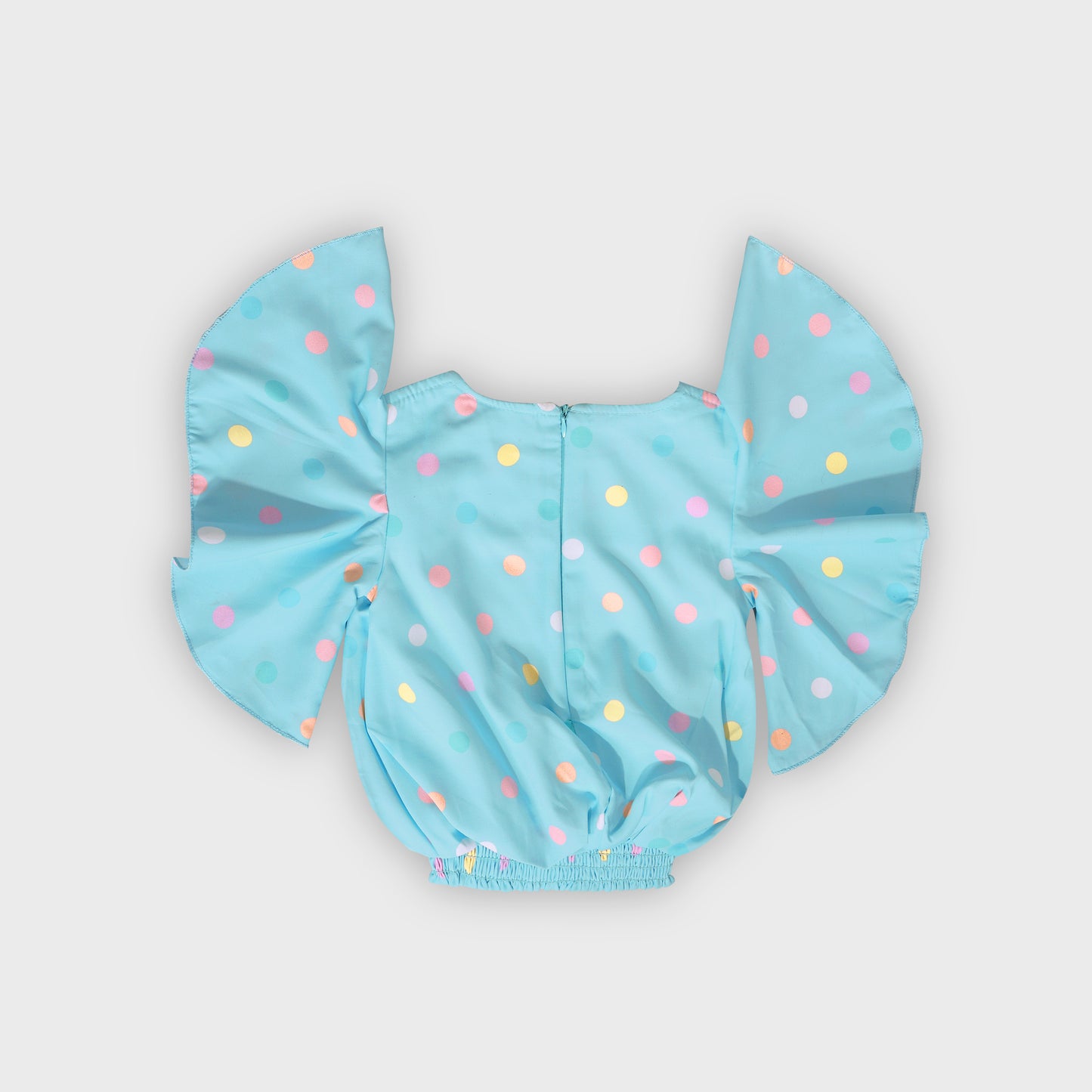 Girls Blue Culottes Set - 2233