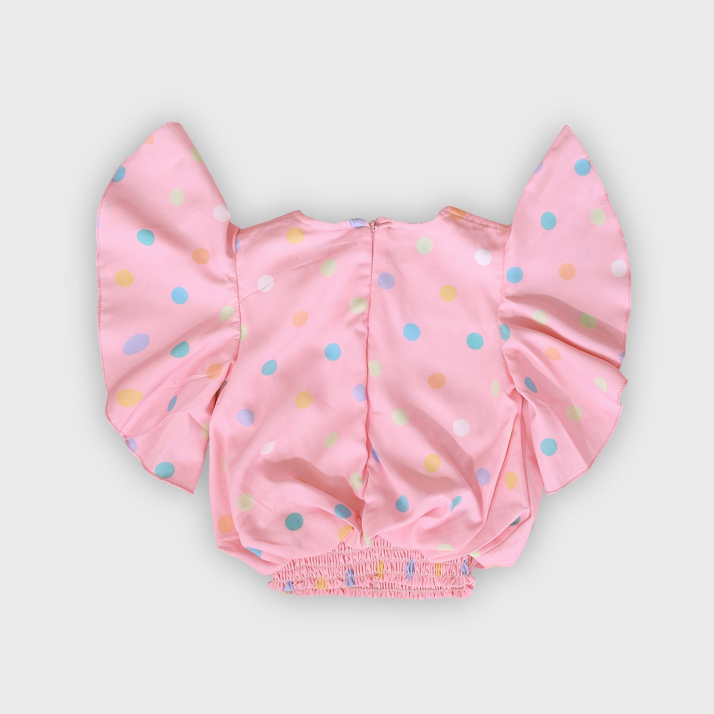 Girls Pink Culottes Set - 2233