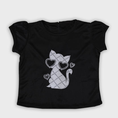 Girls Cotton Skirt Set- Black 2744