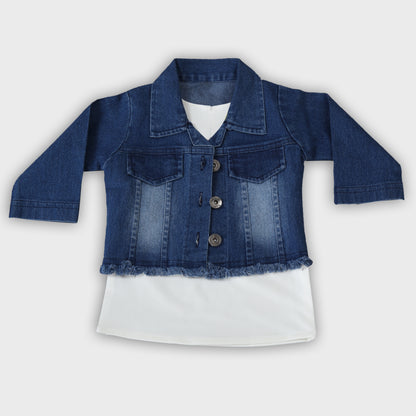 Girls Denim Skirt Set - 2717