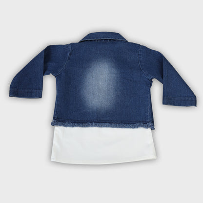 Girls Denim Skirt Set - 2717