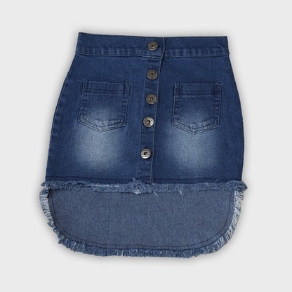 Girls Denim Skirt Set - 2717