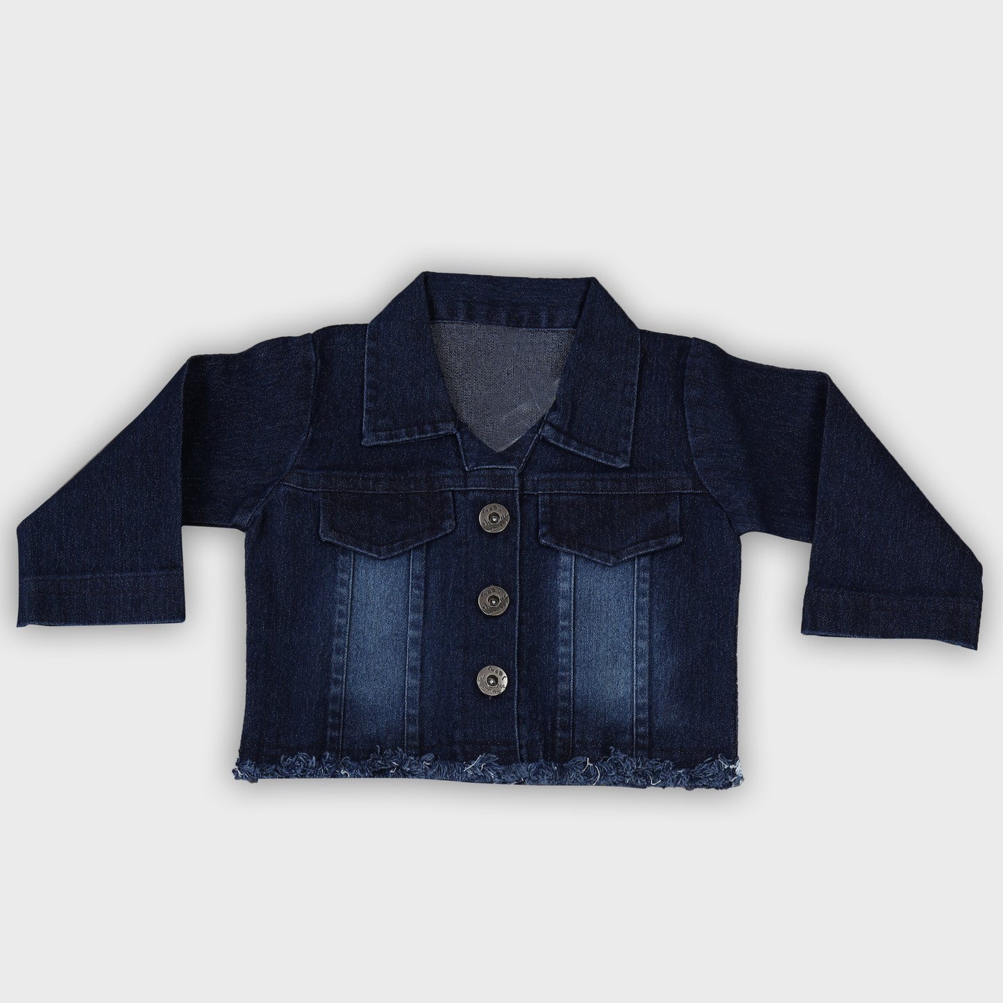 Girls Dark Blue Denim Skirt Set - 2717