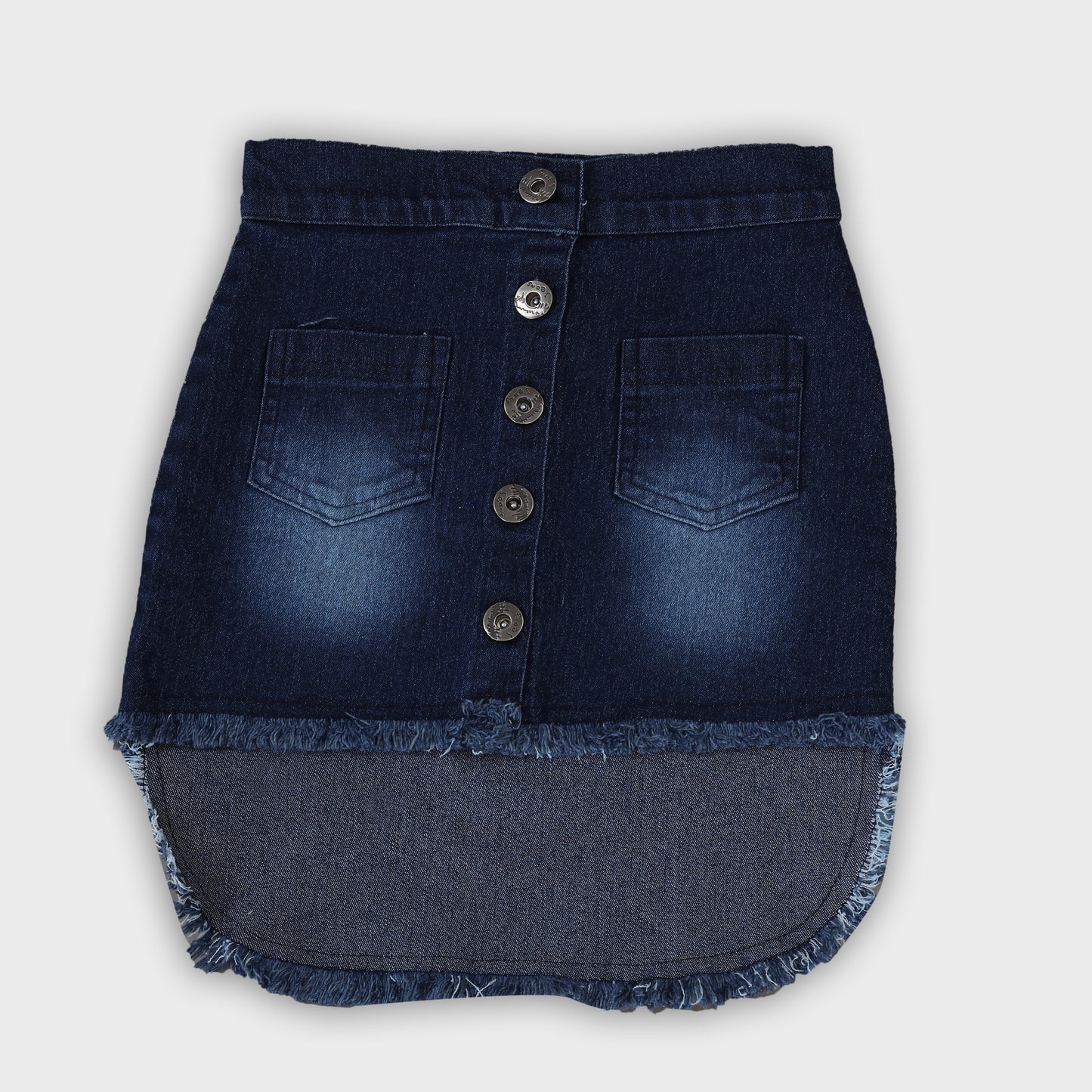 Girls Dark Blue Denim Skirt Set - 2717