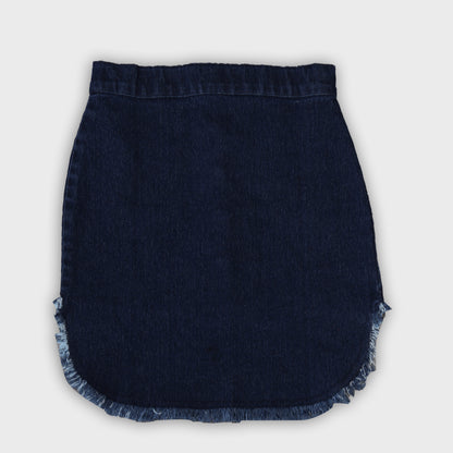 Girls Dark Blue Denim Skirt Set - 2717
