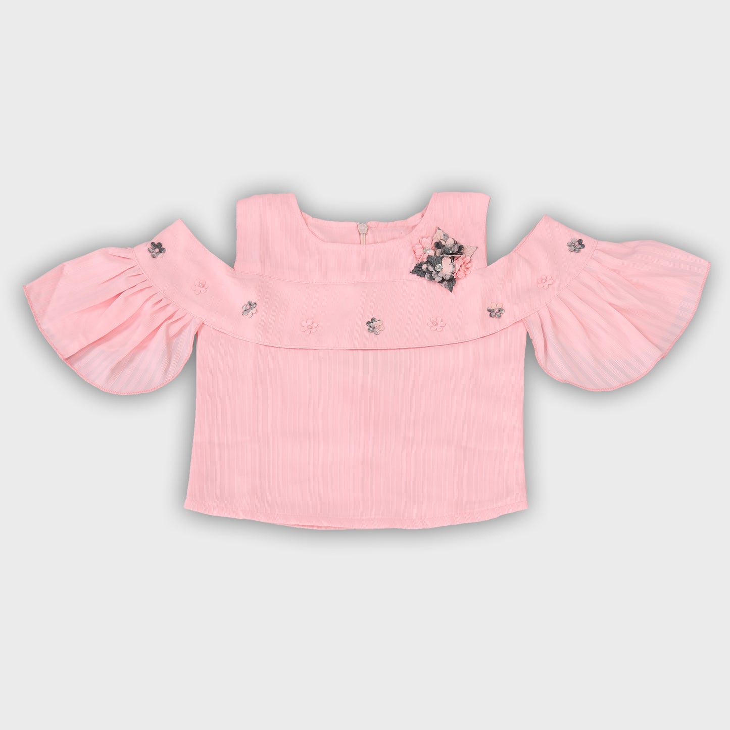 Girls Skirt Set - PEACH  2698
