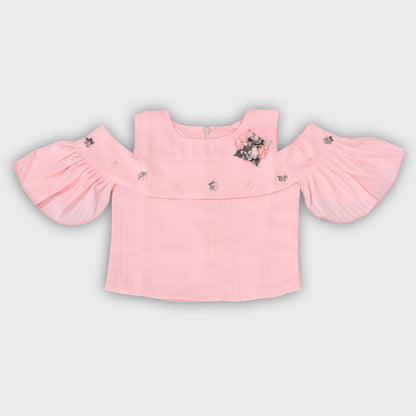Girls Skirt Set - PEACH  2698