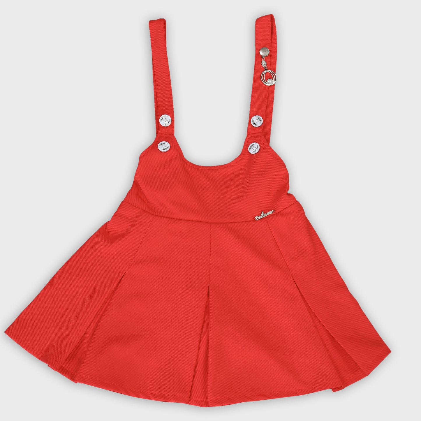 Girls Red Dungree Set - 2239