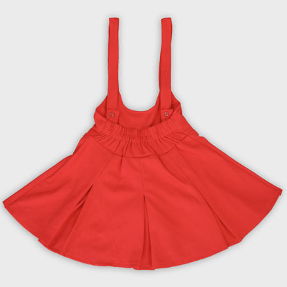 Girls Red Dungree Set - 2239