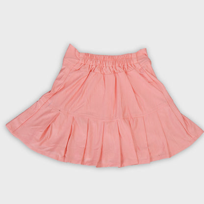 Girls Peach Skirt Set - 2683