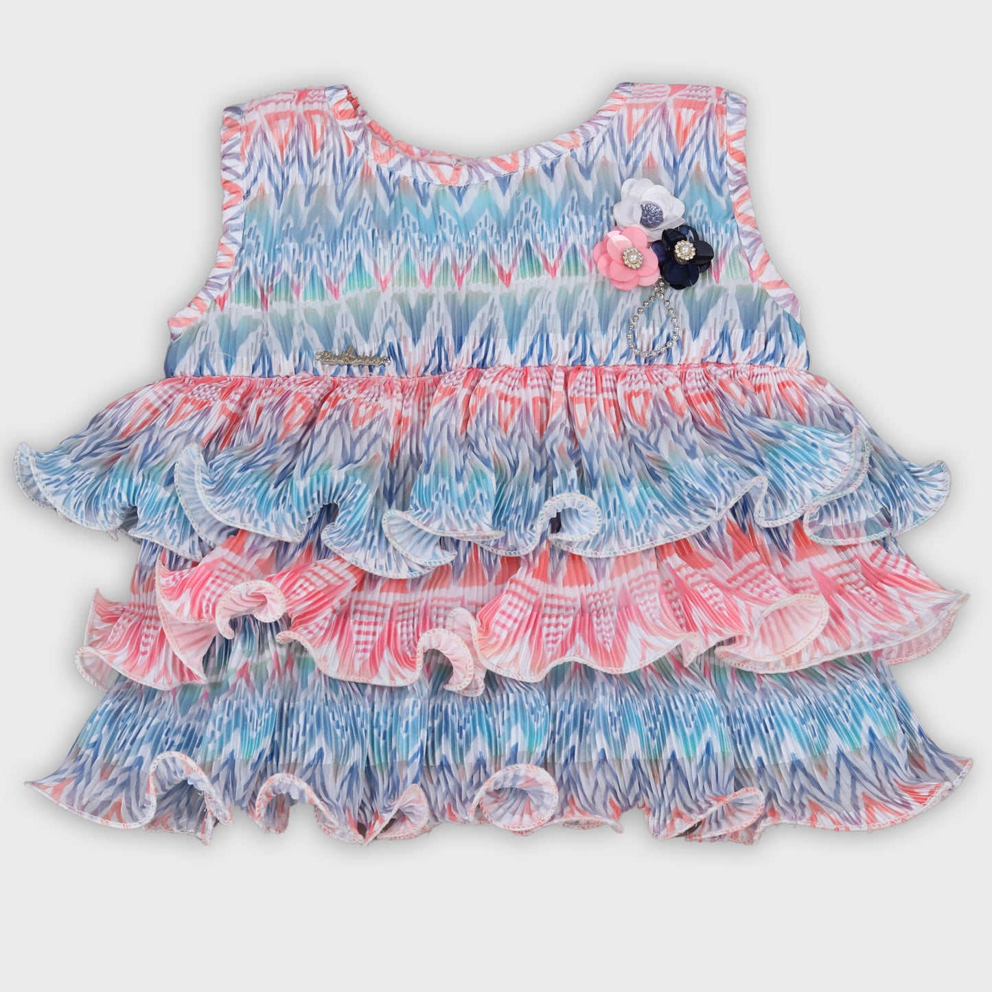 Girls Multicolor Capri Set - 2735