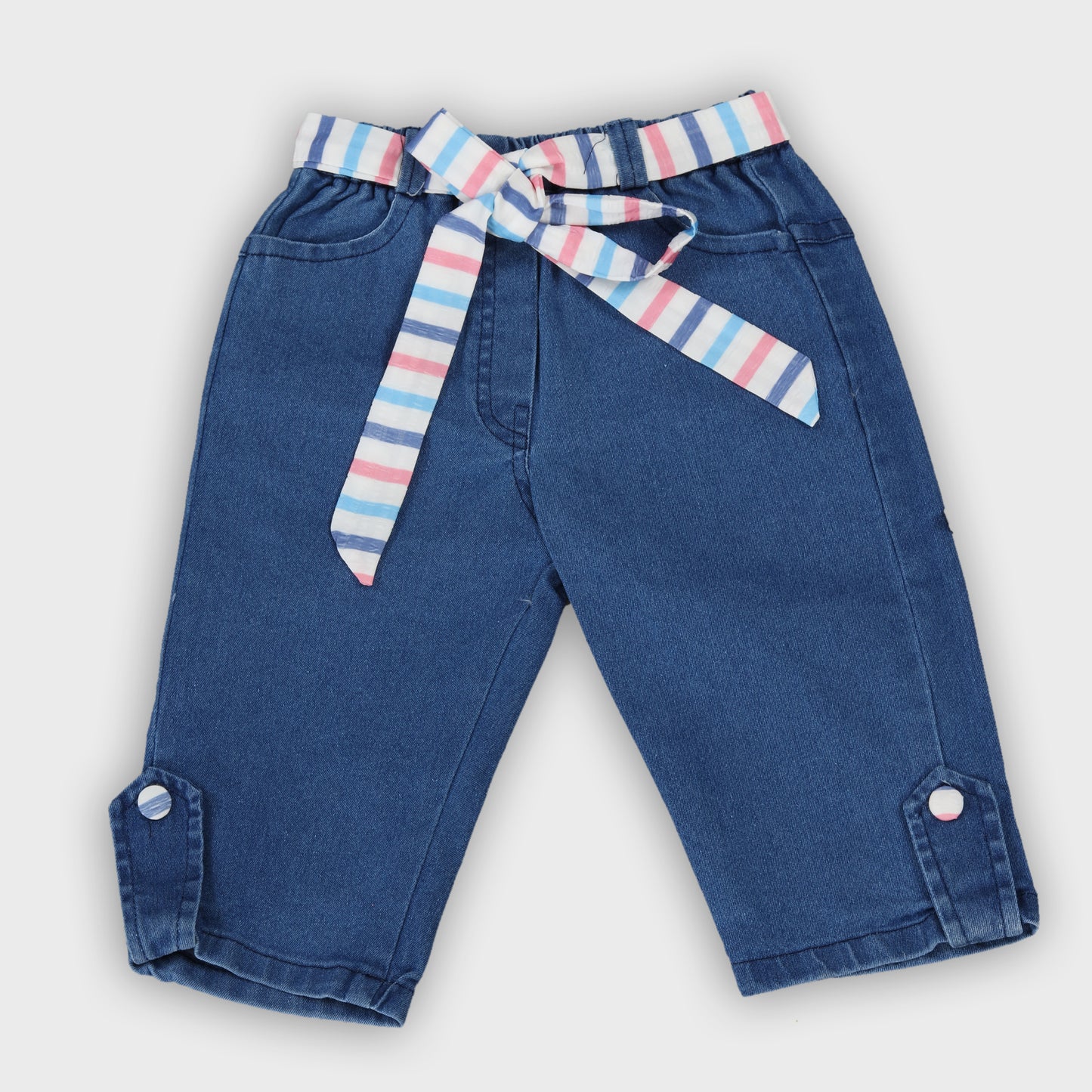 Girls Blue Capri Set - 2713