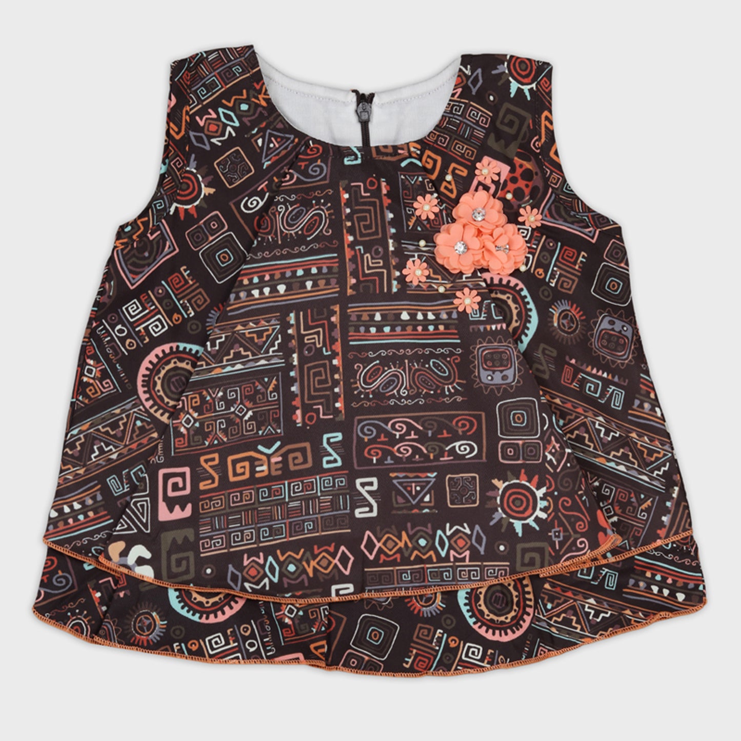 Girls Peach Shorts Set  - 2649