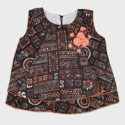 Girls Peach Shorts Set  - 2649