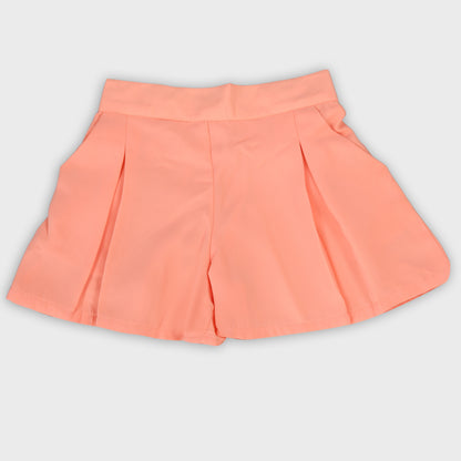 Girls Peach Shorts Set  - 2649
