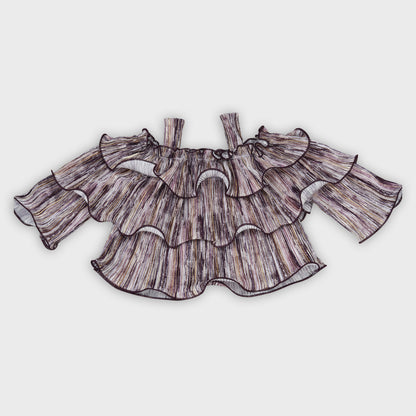 Girls Wine Capri Set - 2745