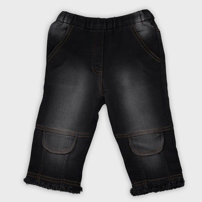 Girls Capri Set With Heart Print Top - BLUE 2742