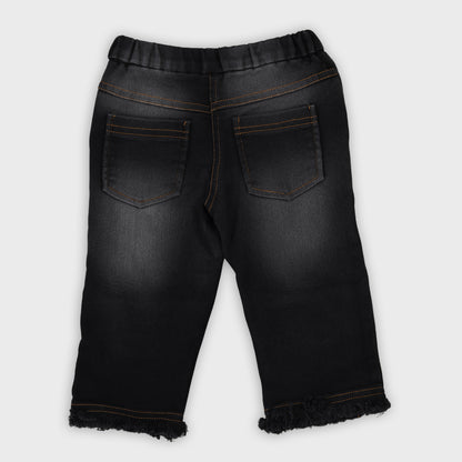 Girls Capri Set With Heart Print Top - RED 2742