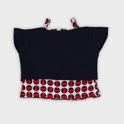 Girls Capri Set - Red 2669