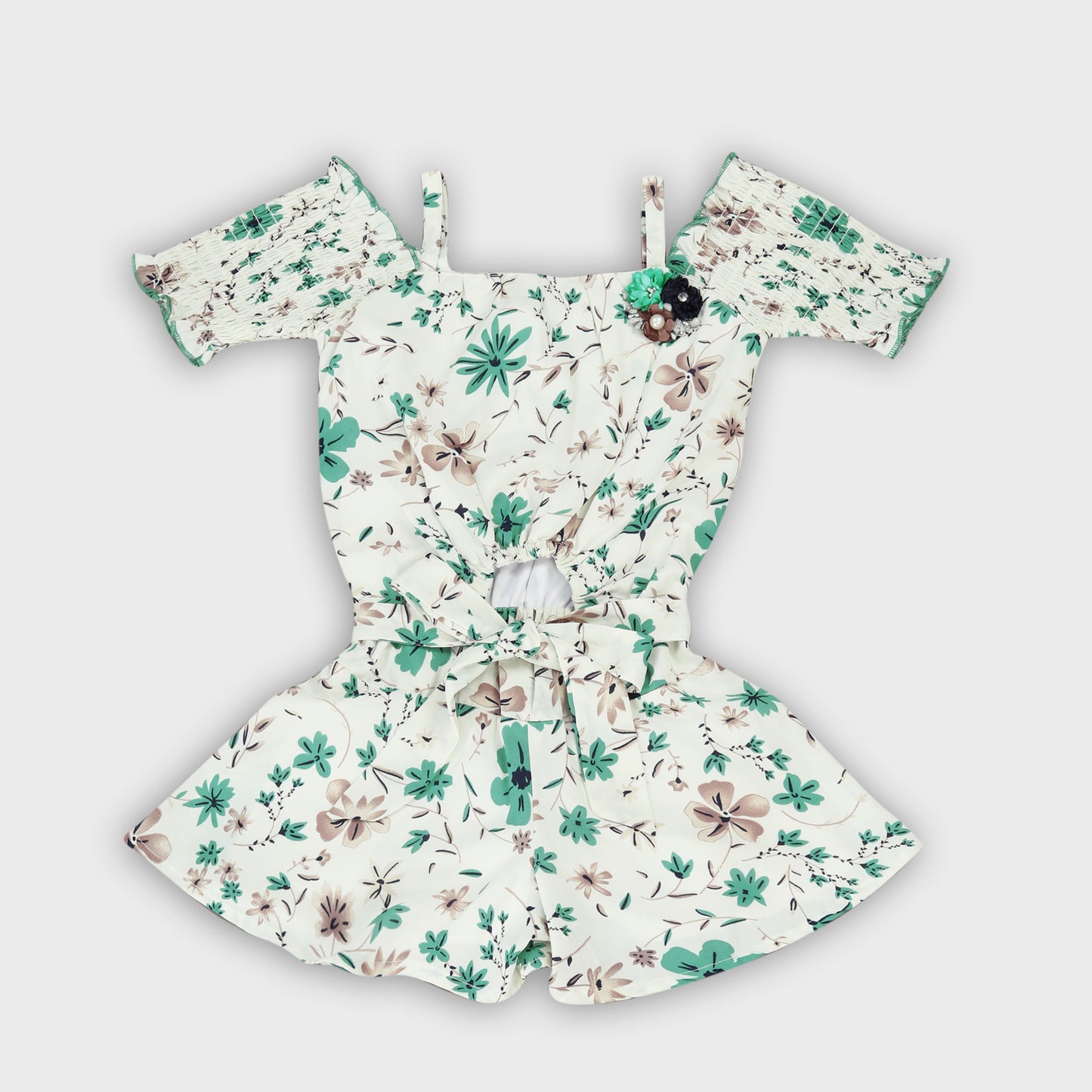Girls Green Jumpsuit Set - 2709