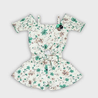 Girls Green Jumpsuit Set - 2709