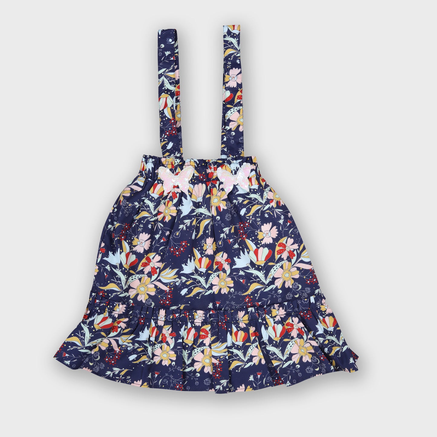 Girls Dungree Set - RED 2689