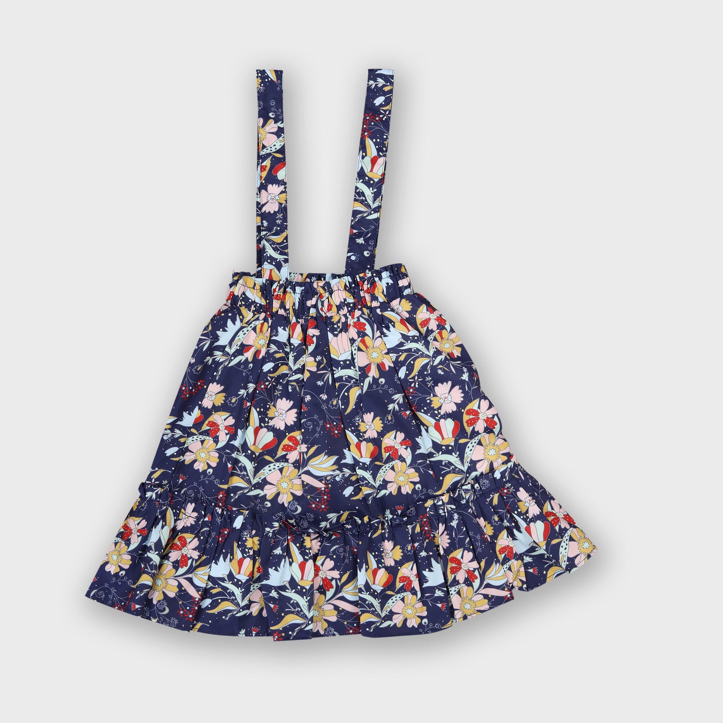 Girls Dungree Set - RED 2689