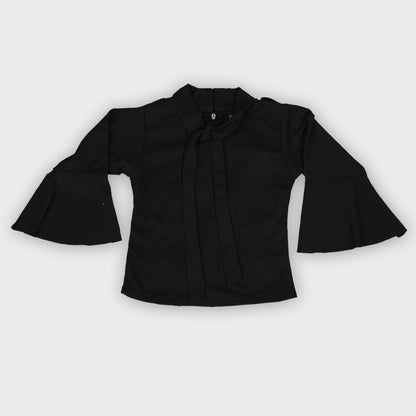 Girls Black Dungree Set - 2234