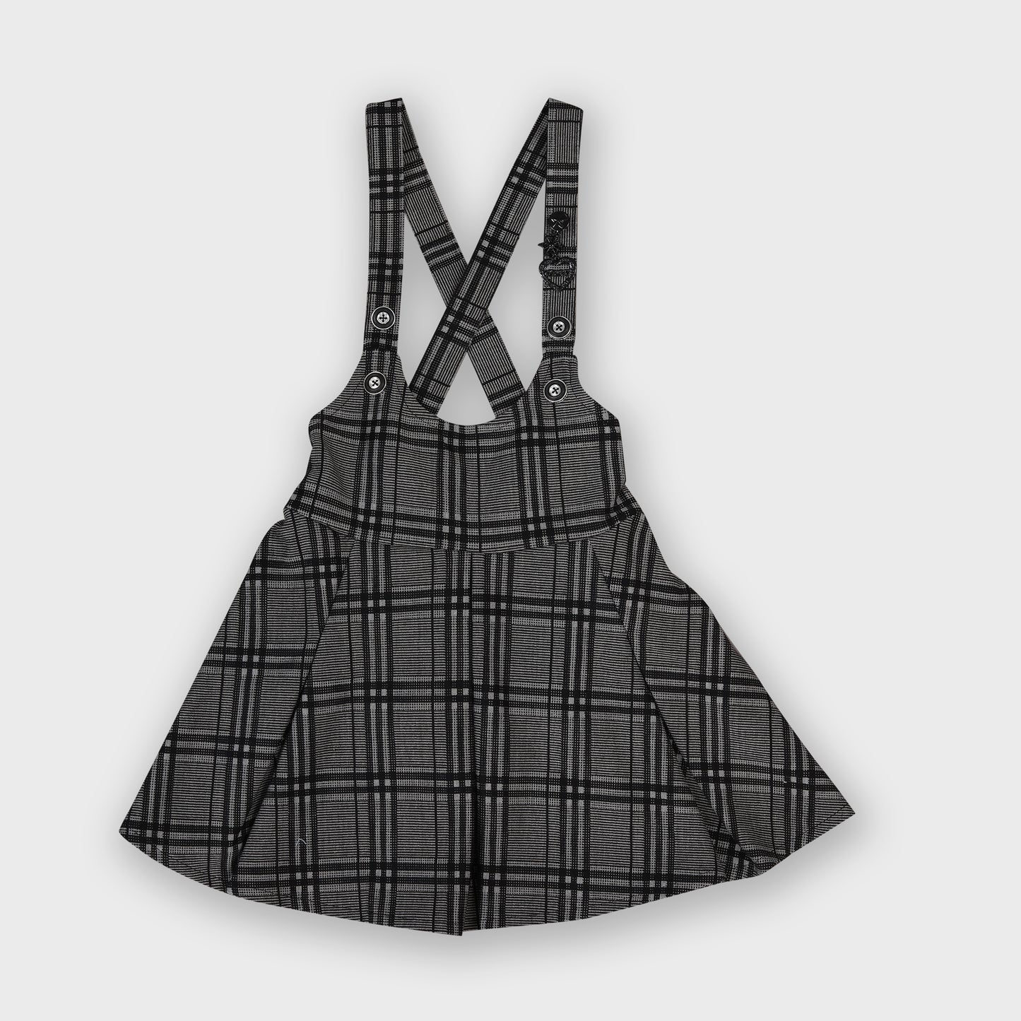 Girls Black Dungree Set - 2234