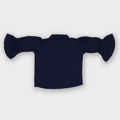 Girls Dungree Set - BLUE  2673