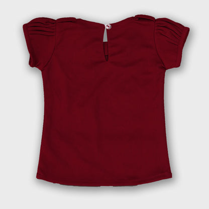 Girls Dungree Set - MAROON 2738