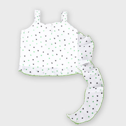 Girls green Shorts Set  - 2739