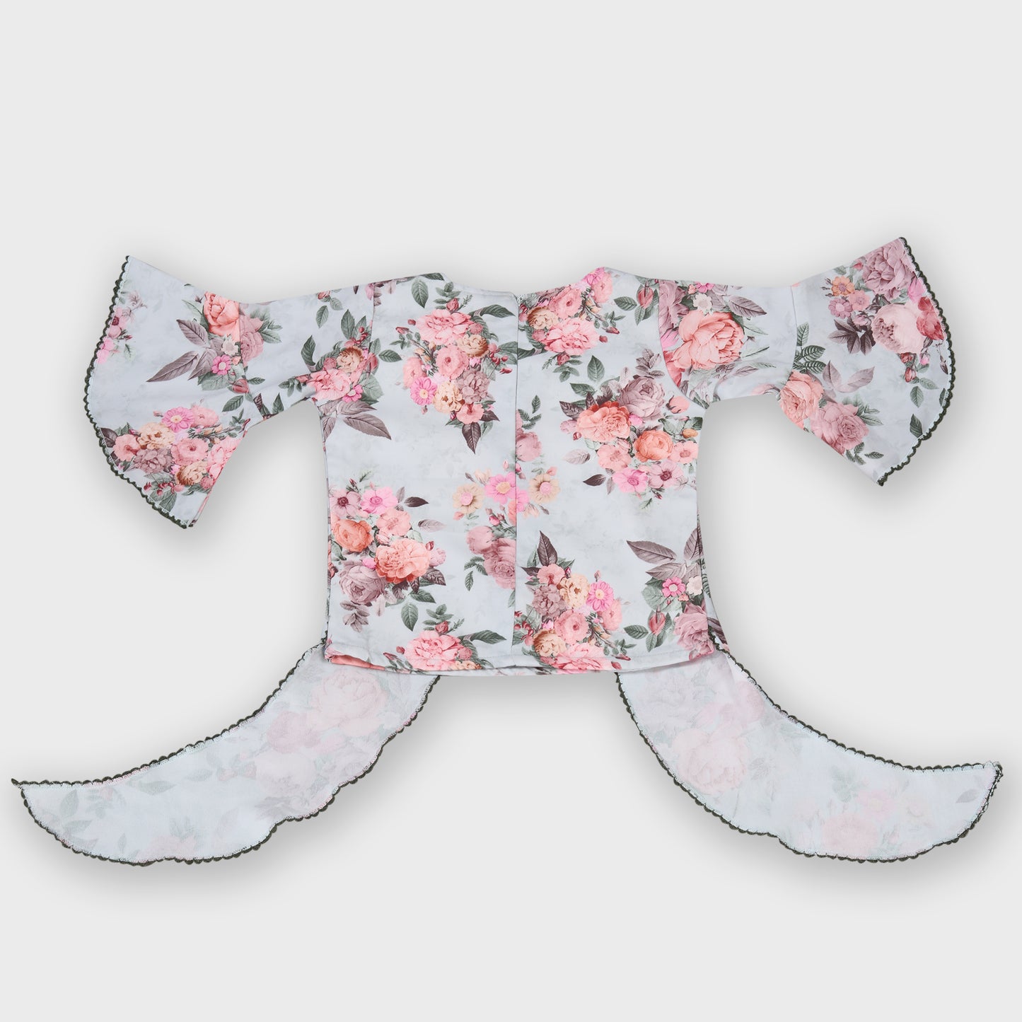 Girls Peach Skirt Set - 2683