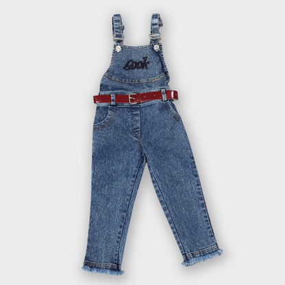 Girls Dungree Set - MAROON 2738