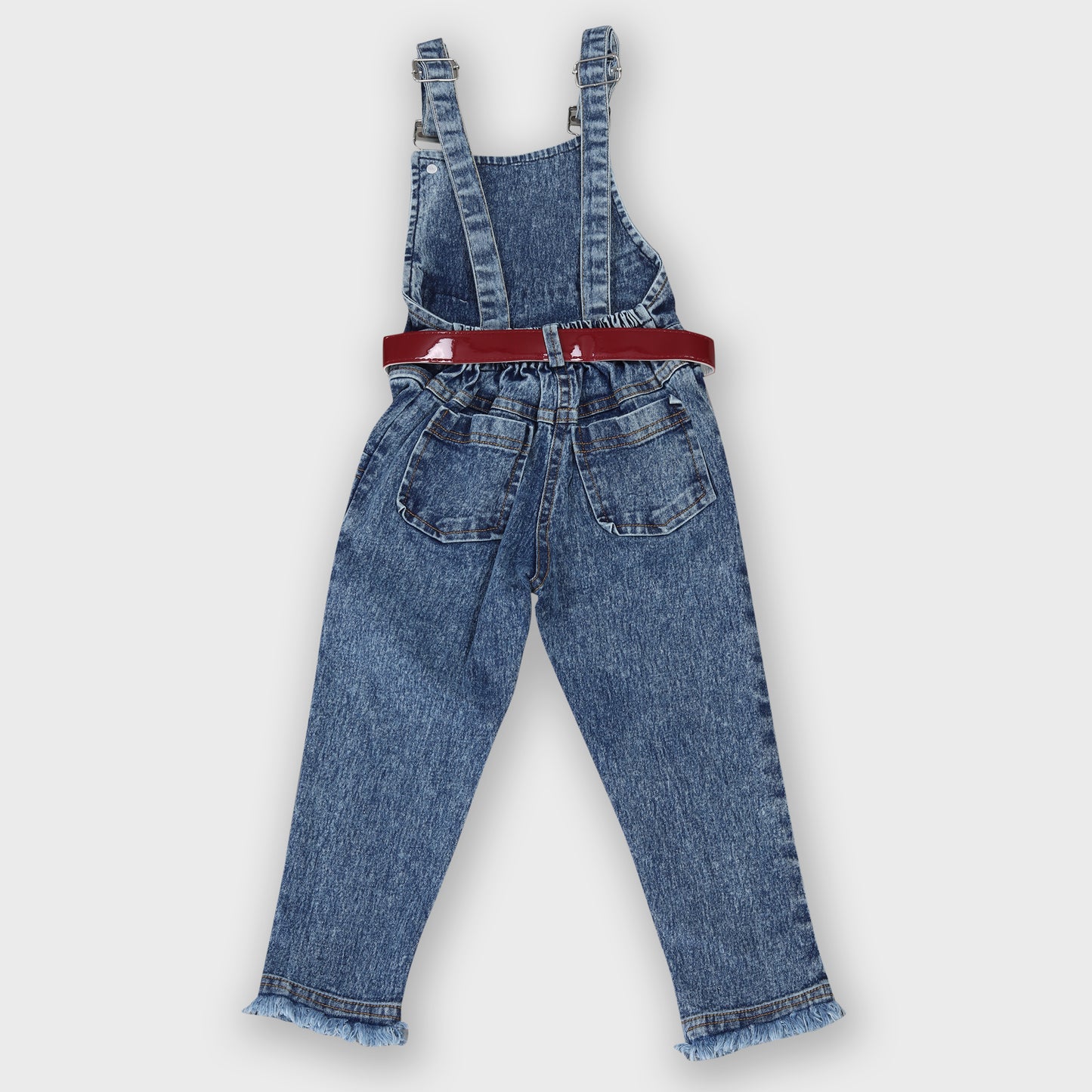 Girls Dungree Set - MAROON 2738