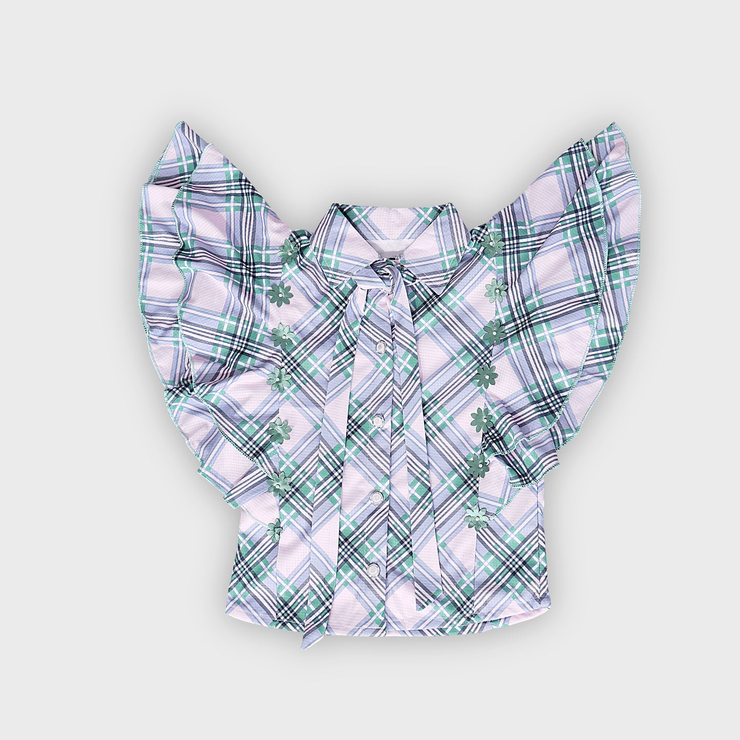 Girls Green Culottes Set - 2230