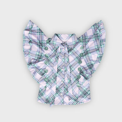 Girls Green Culottes Set - 2230