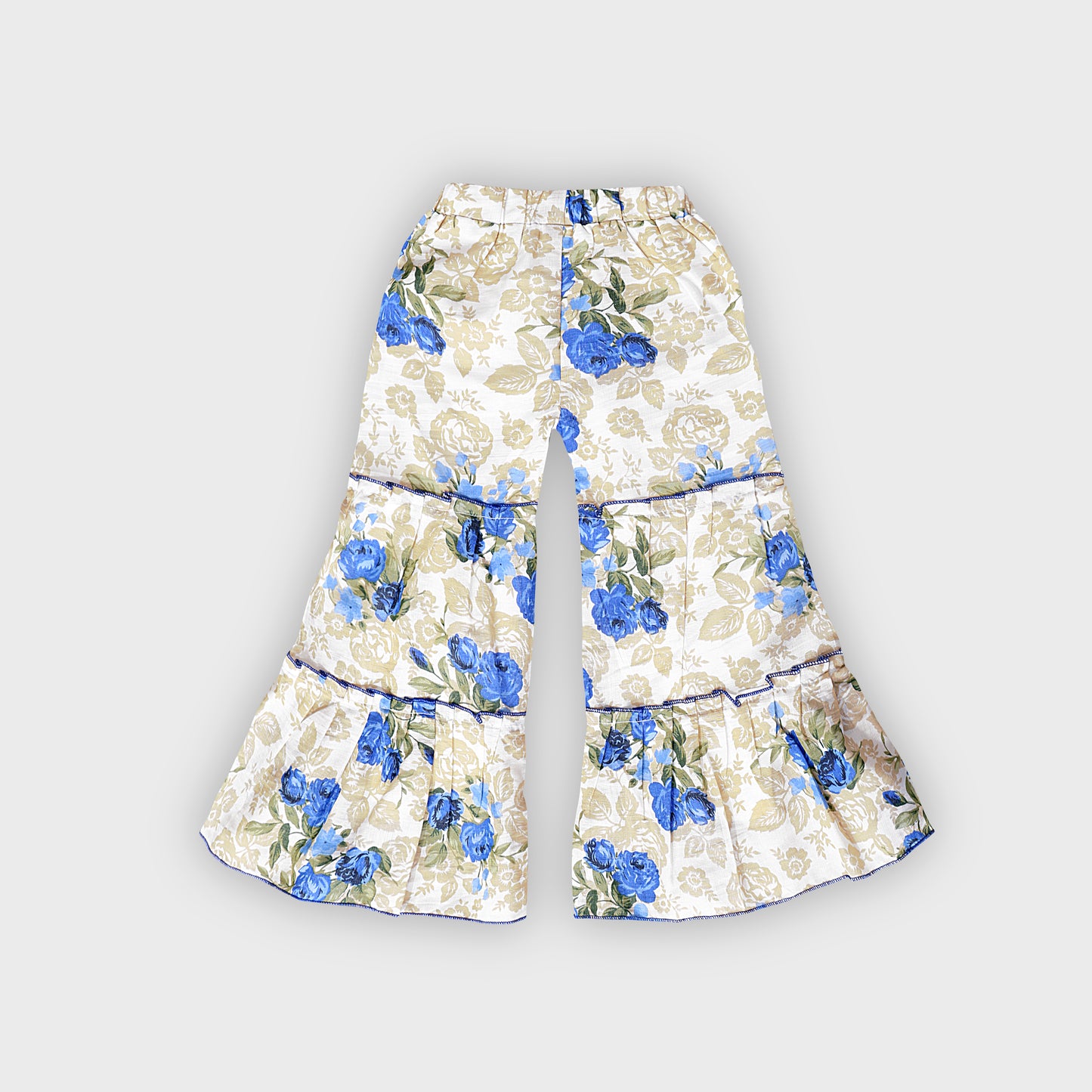 Girls Blue Culottes Set - 2235