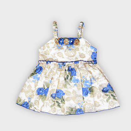 Girls Blue Culottes Set - 2235