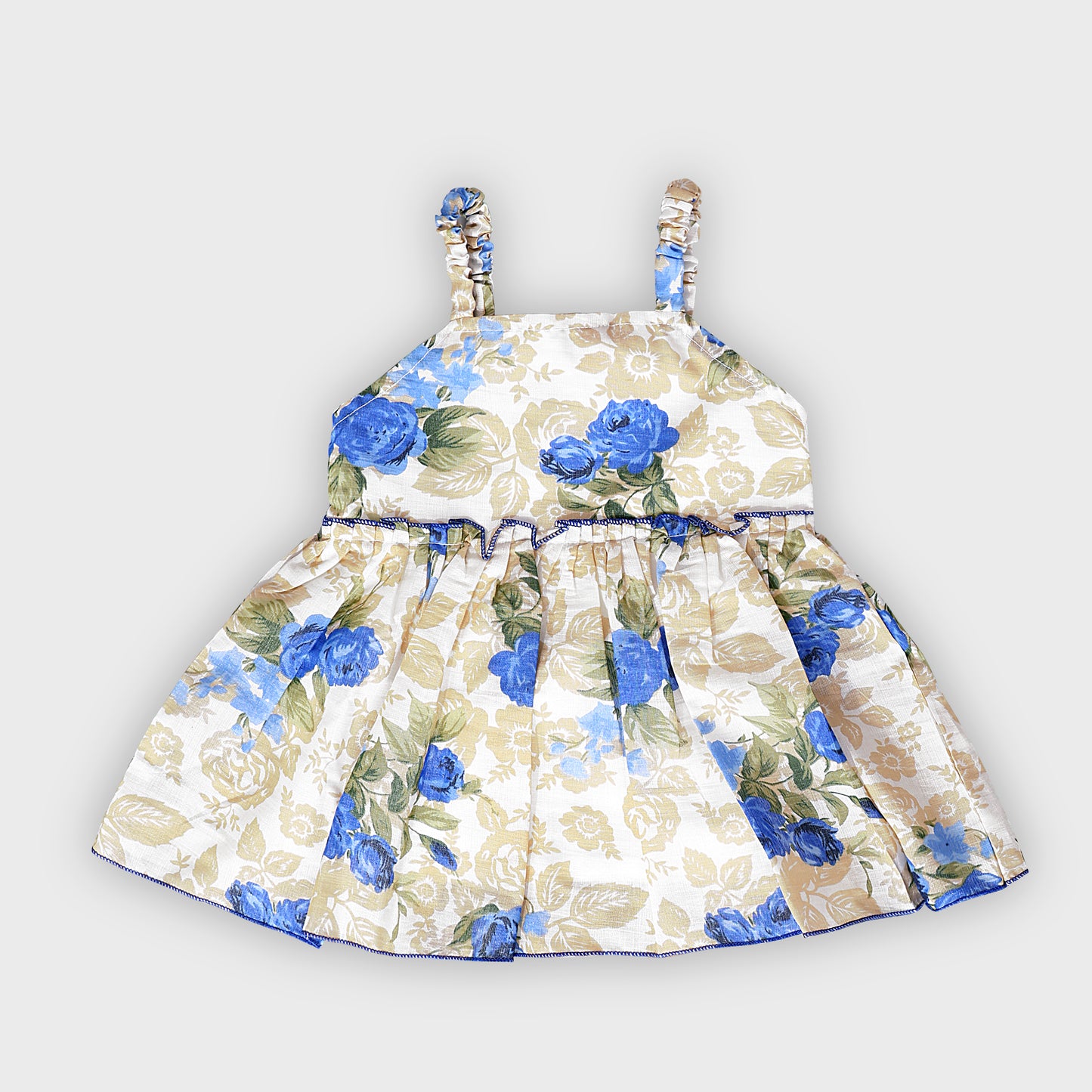 Girls Blue Culottes Set - 2235