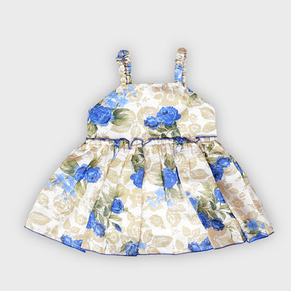 Girls Blue Culottes Set - 2235