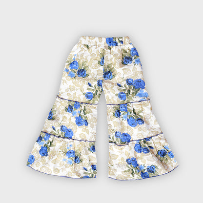 Girls Blue Culottes Set - 2235