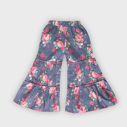 Girls Grey Culottes Set - 2235